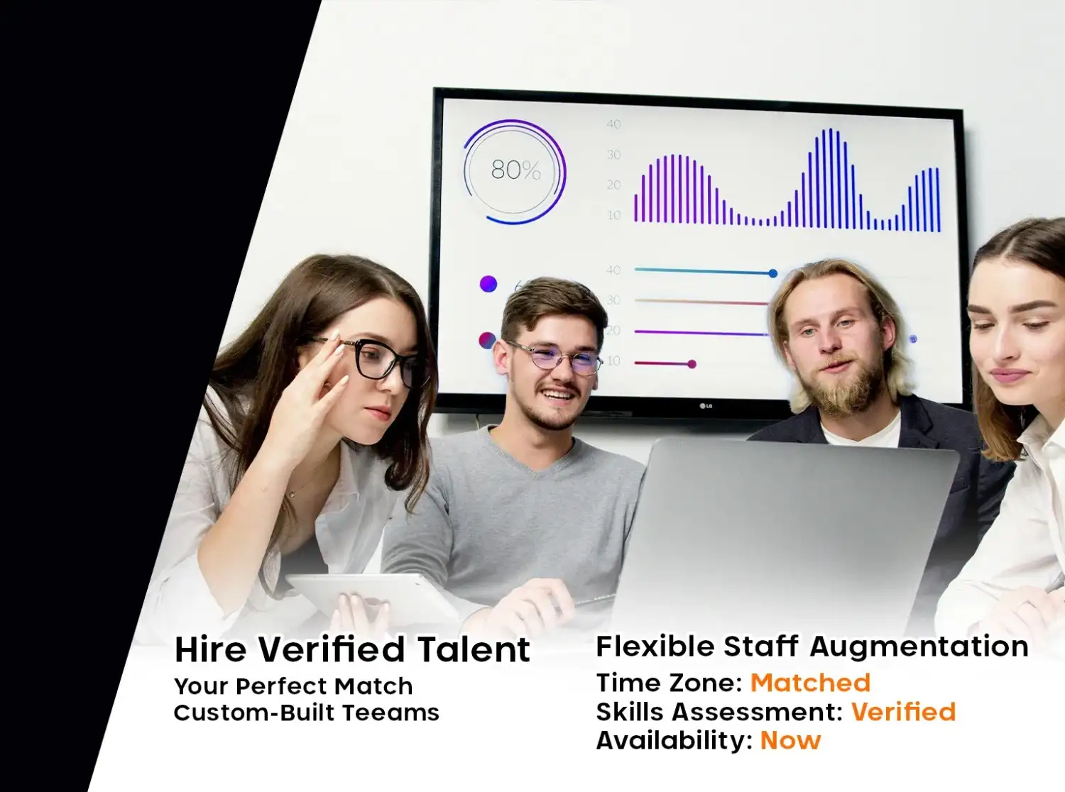 Business professionals hiring verified talent.